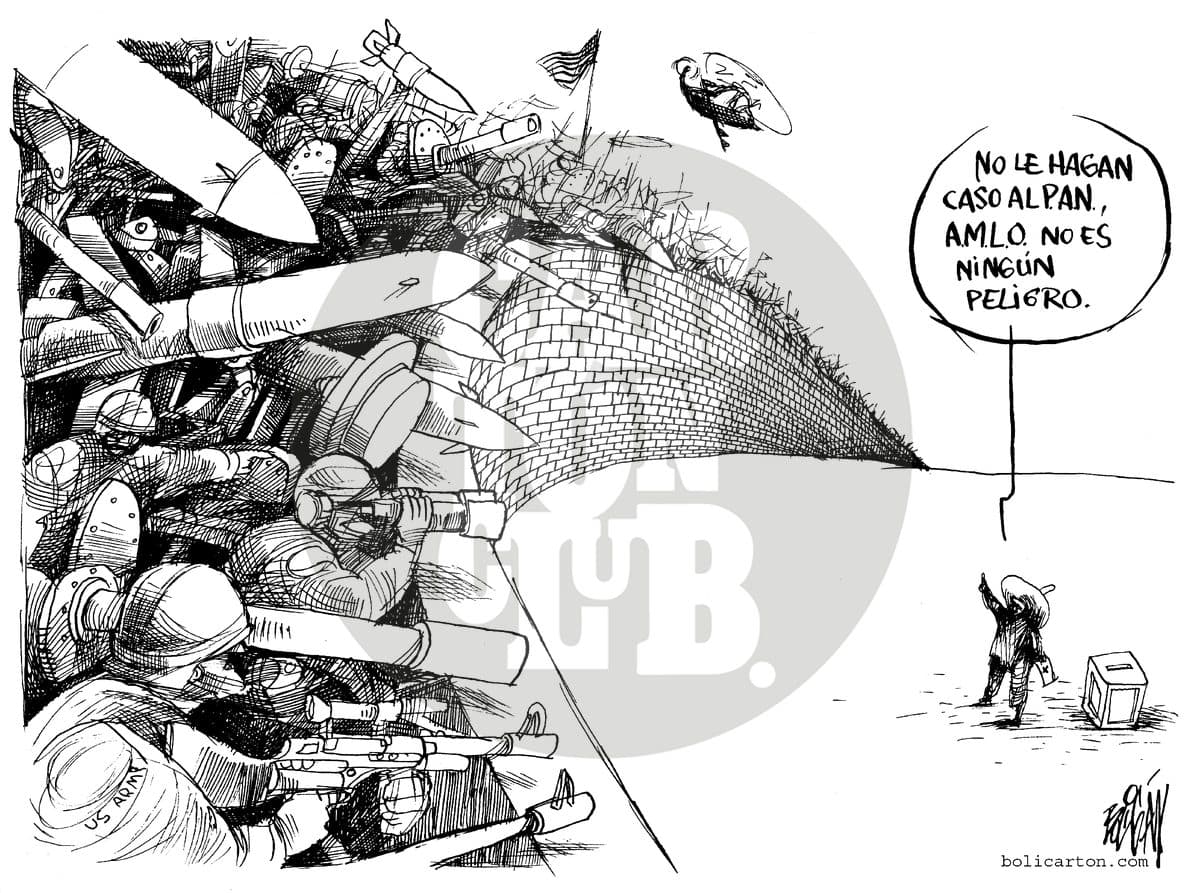 Frontera, cartón de Ángel Boligán