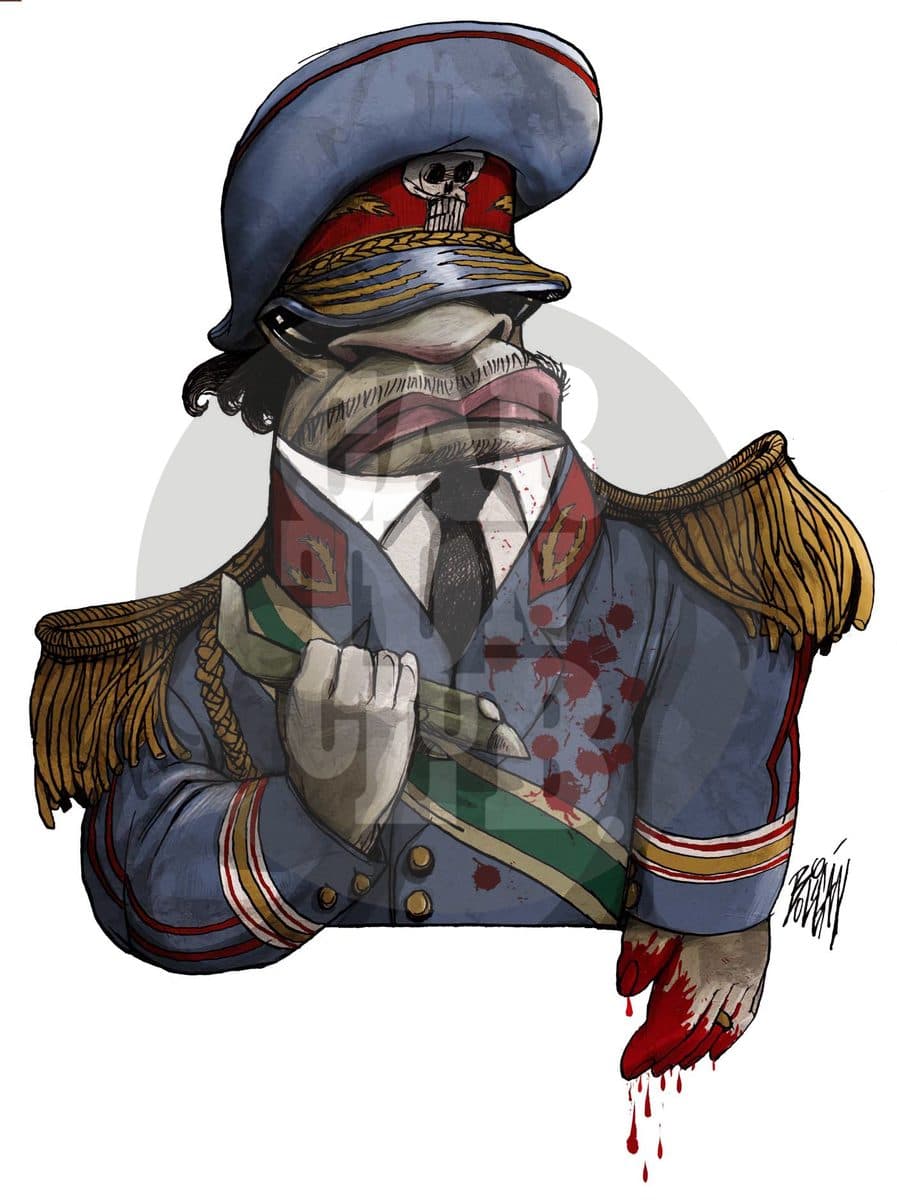 Gaddafi, cartón de Ángel Boligán