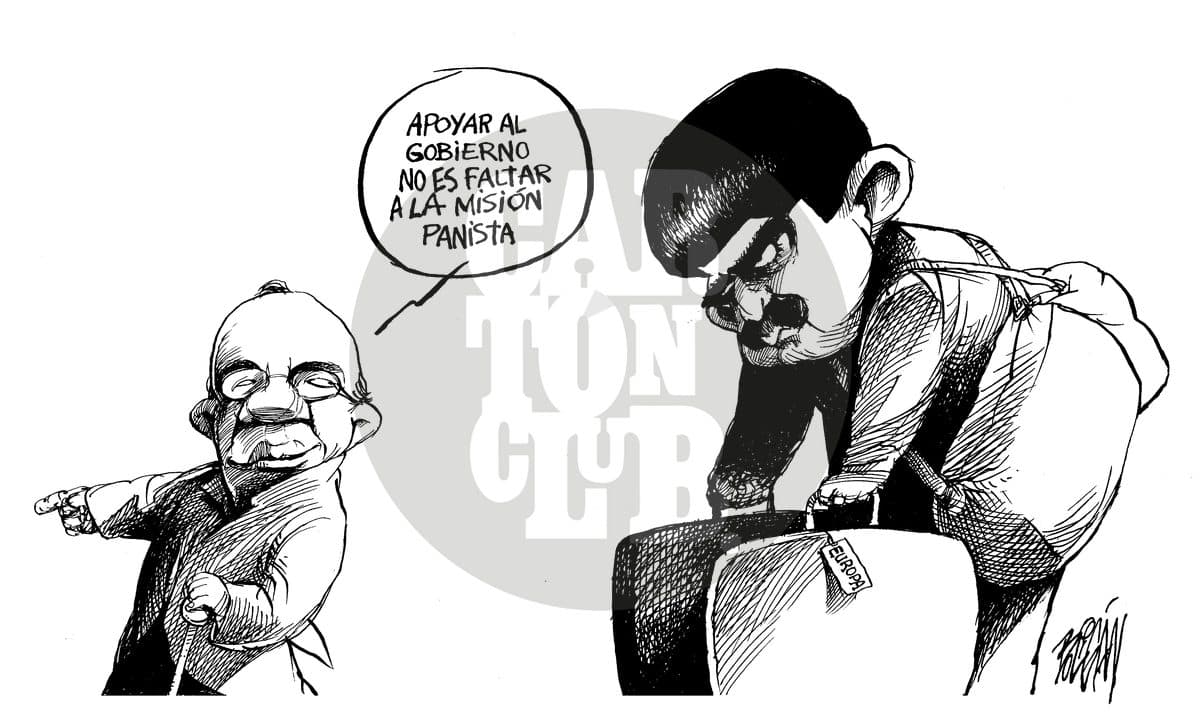 Gira de conciliación, cartón de Ángel Boligán