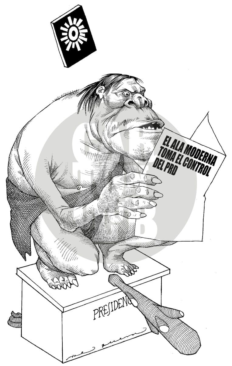 Golpe mediatico, cartón de Helguera