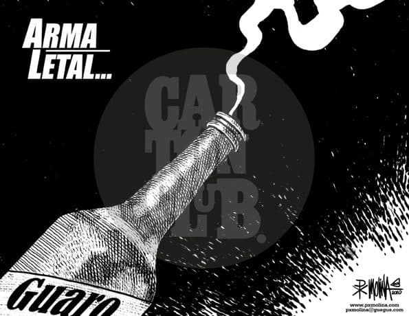 Guaro, cartón de PxMolina