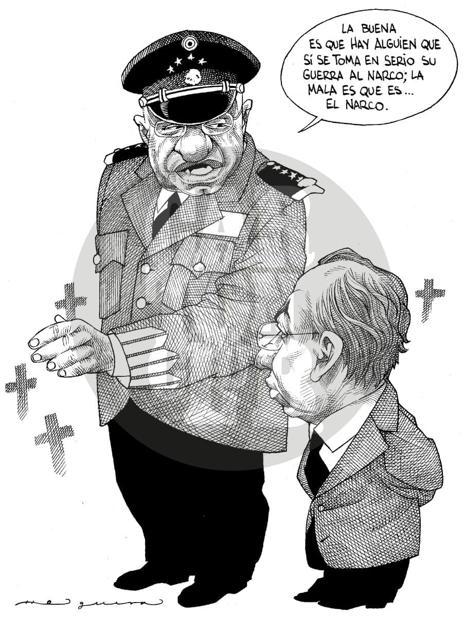 Un general le dice a un funcionario pequeño que alguien sí se toma en serio la guerra al narco, aunque ese alguien resulta ser el propio narco.