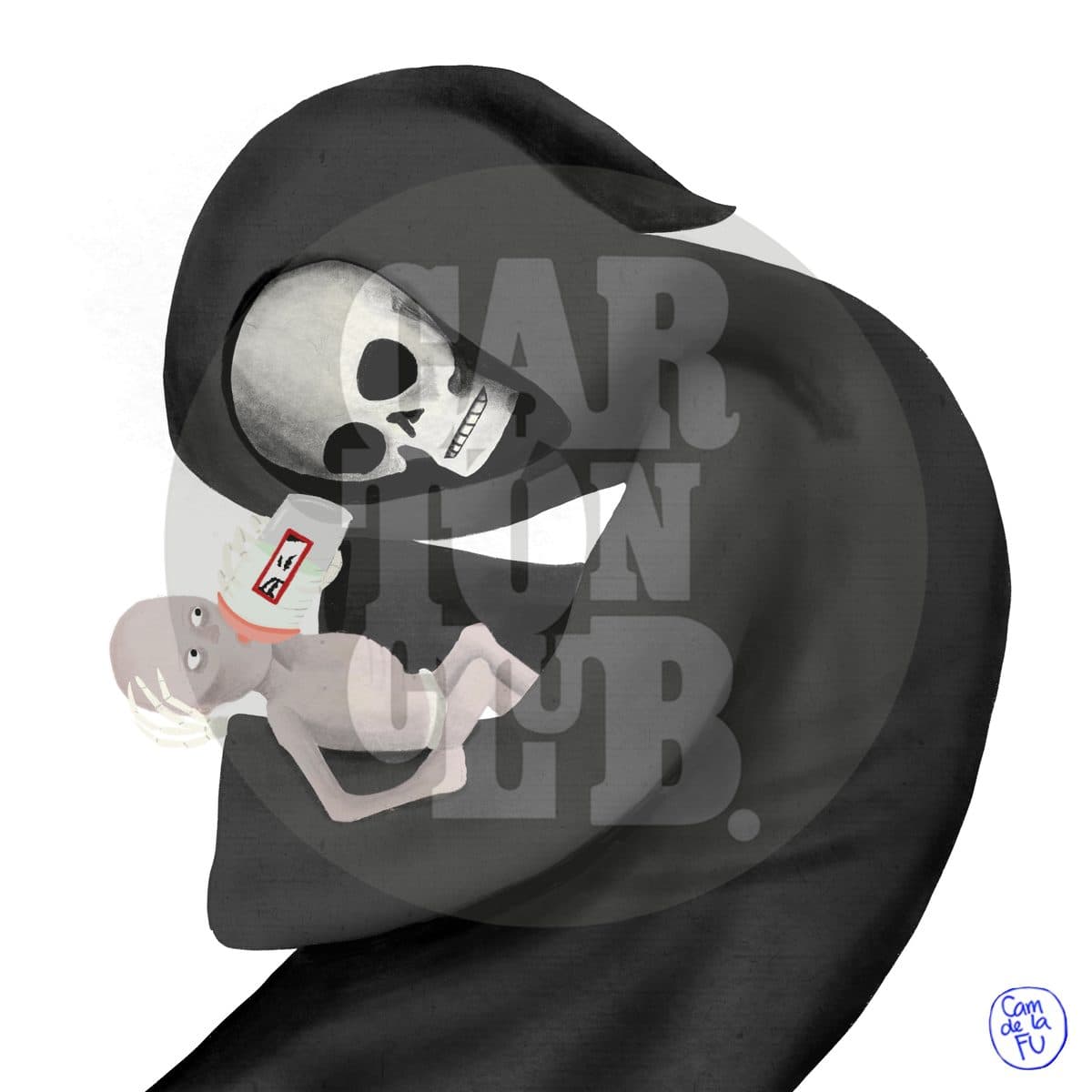 Hambruna, cartón de Camdelafu