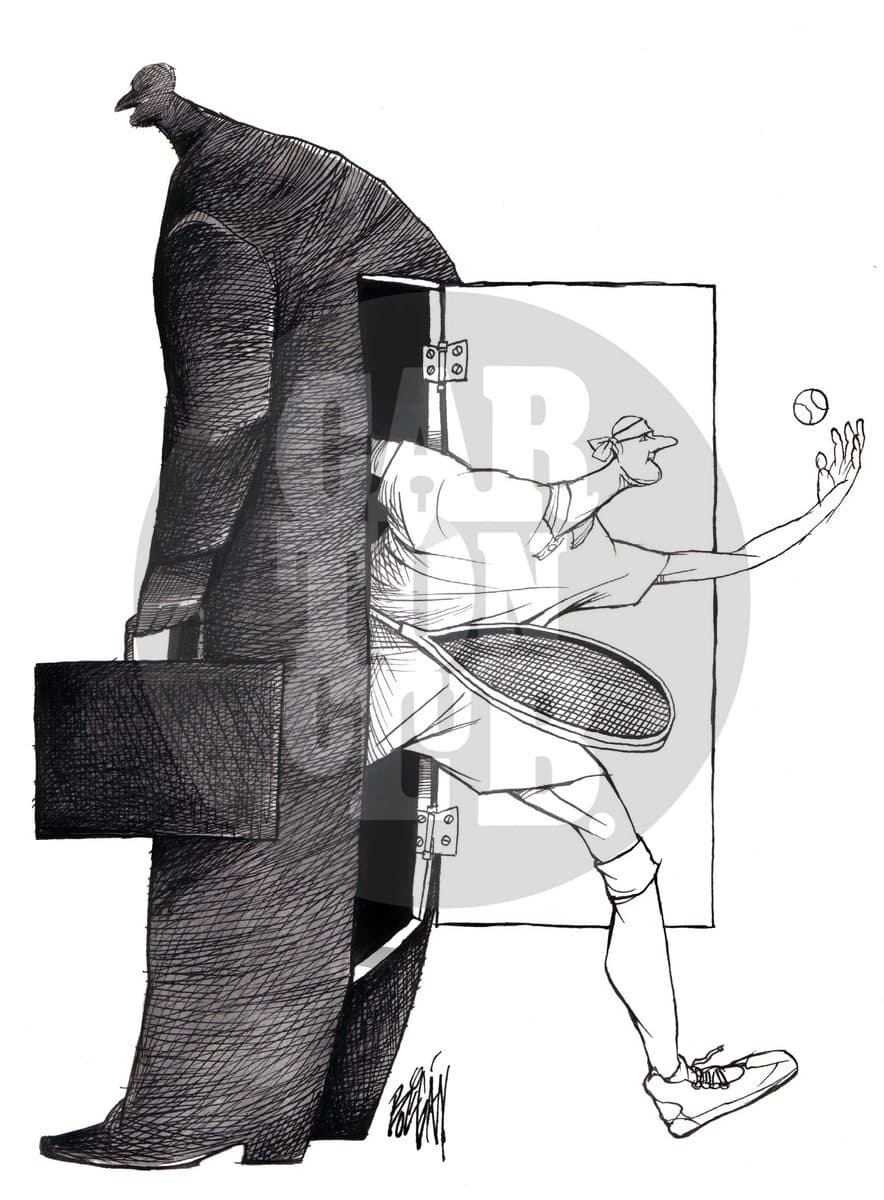 Hobbies, cartón de Ángel Boligán