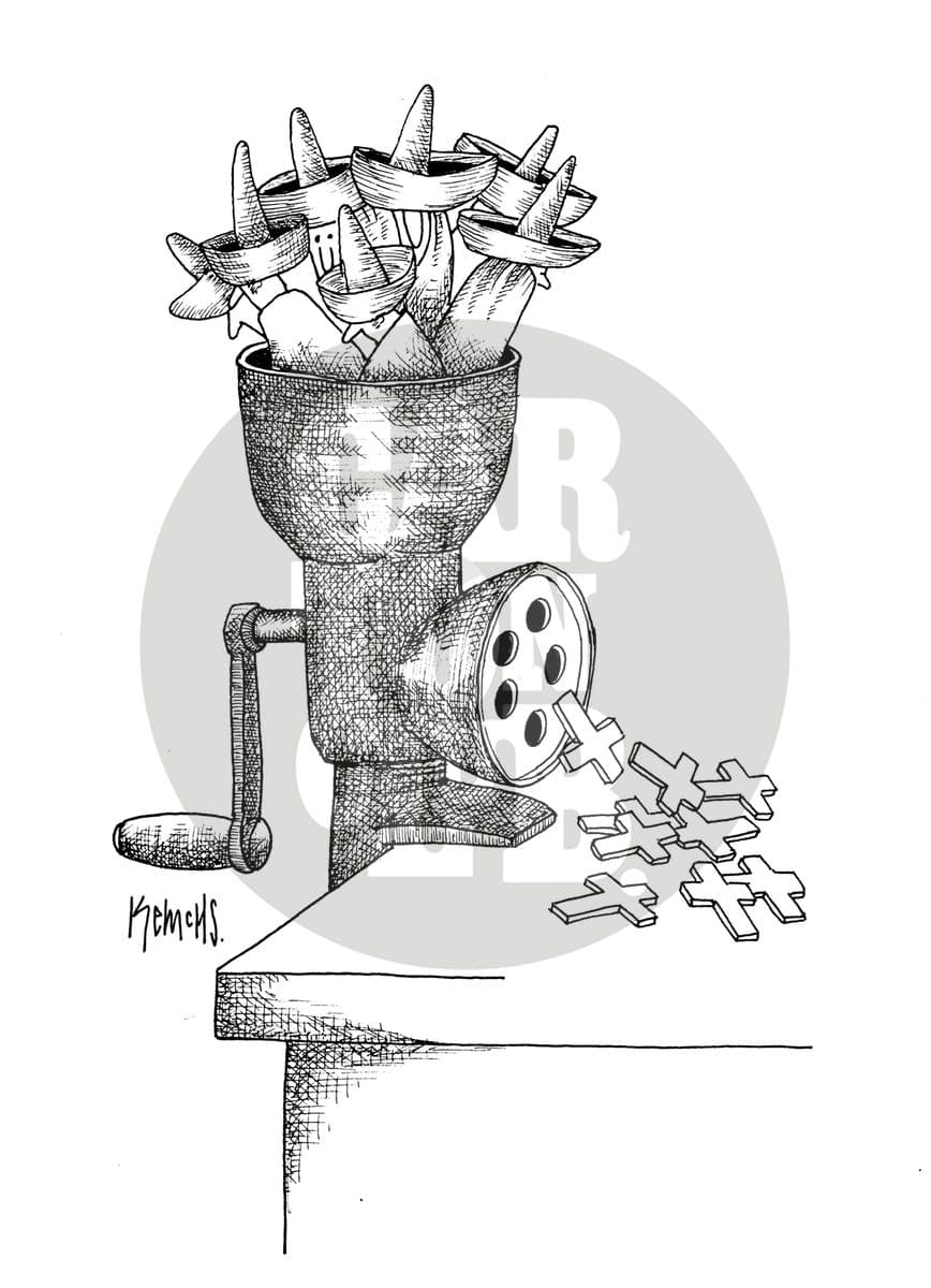 Indocumentados, cartón de Kemchs