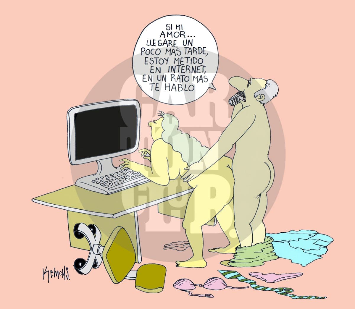 Internet, cartón de Kemchs