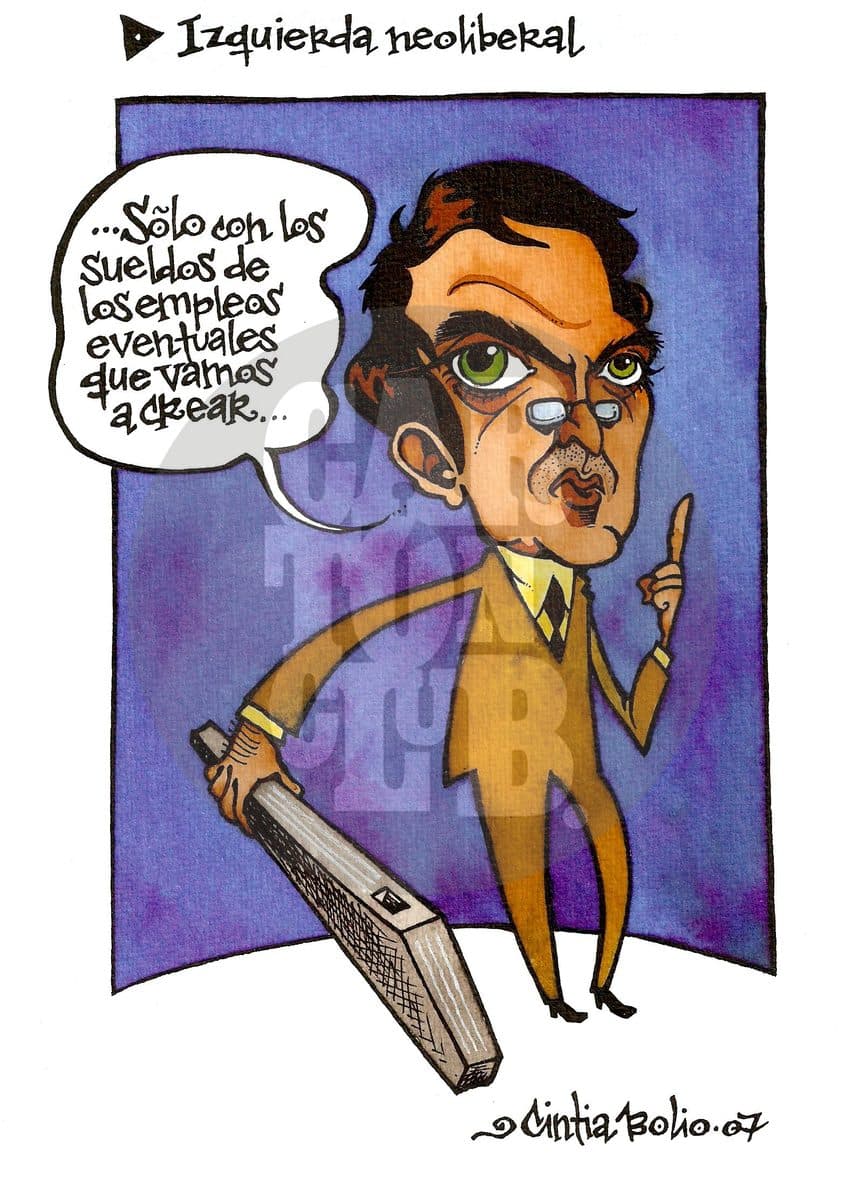 Izquierda neoliberal, cartón de Cintia Bolio