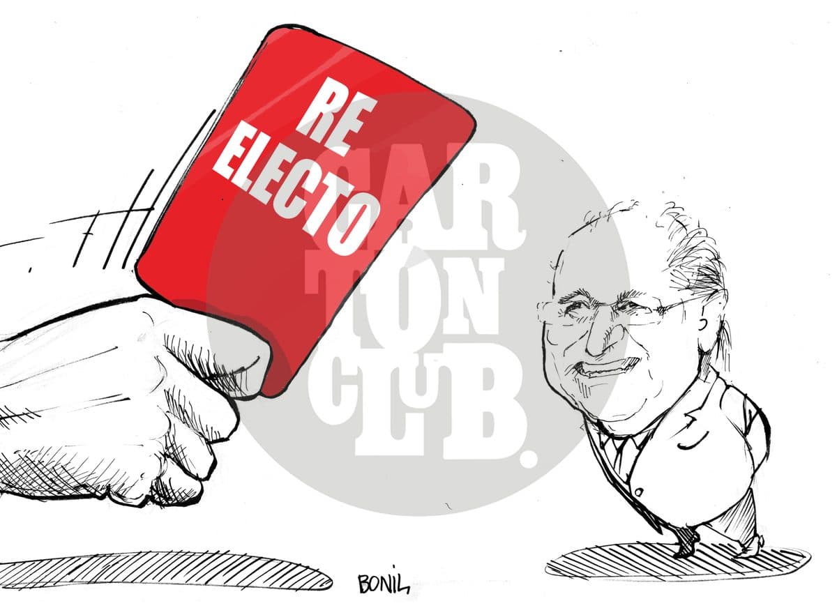 Joseph Blatter reelegido, cartón de Bonil