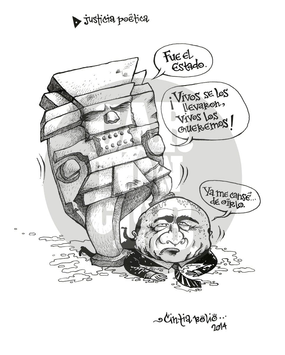 Justicia poética, cartón de Cintia Bolio