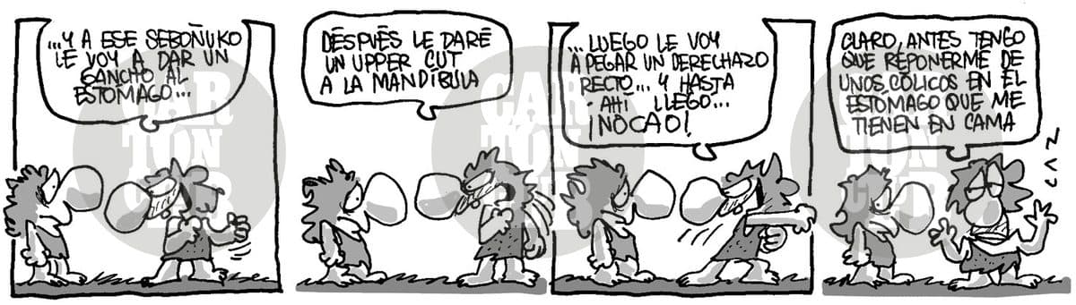 kromañónicas boxeo, cartón de Laz