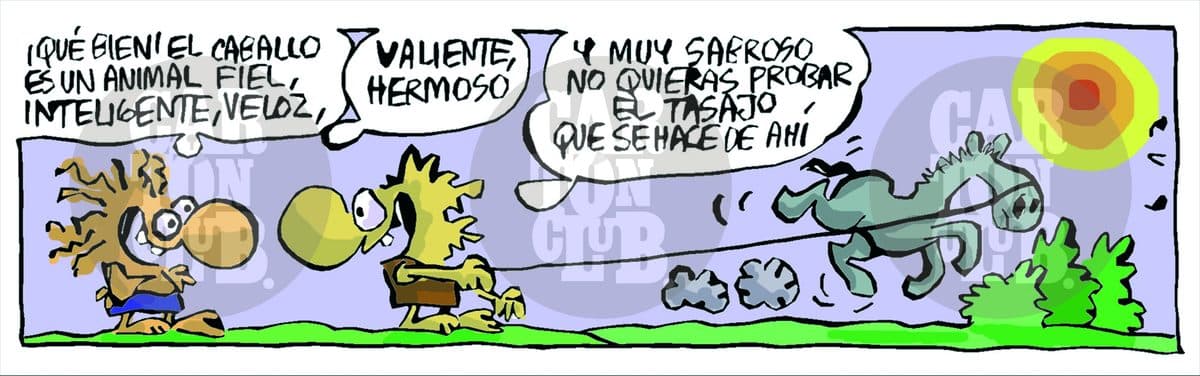 kromañónicas caballo, cartón de Laz