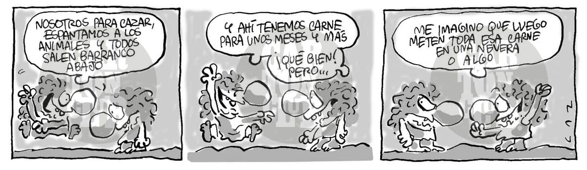 kromañónicas cacería, cartón de Laz