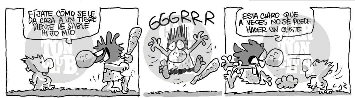 kromañónicas caza, cartón de Laz