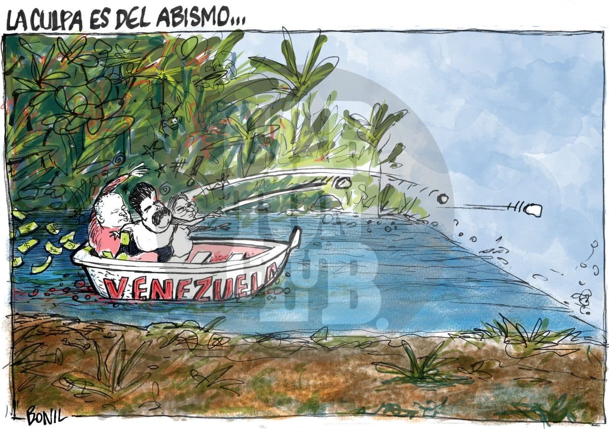 La Culpa es del Abismo..., cartón de Bonil