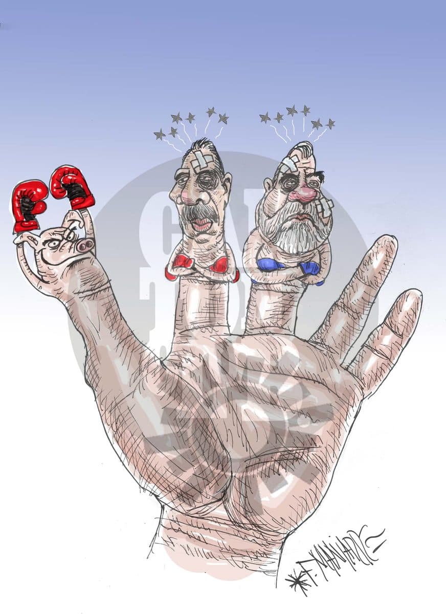 La izquierda, cartón de Manjarrez