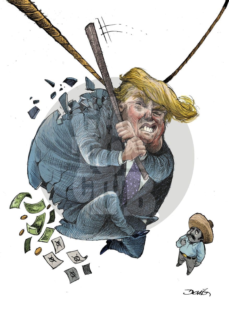 La piñata masoquista, cartón de Darío Castillejos