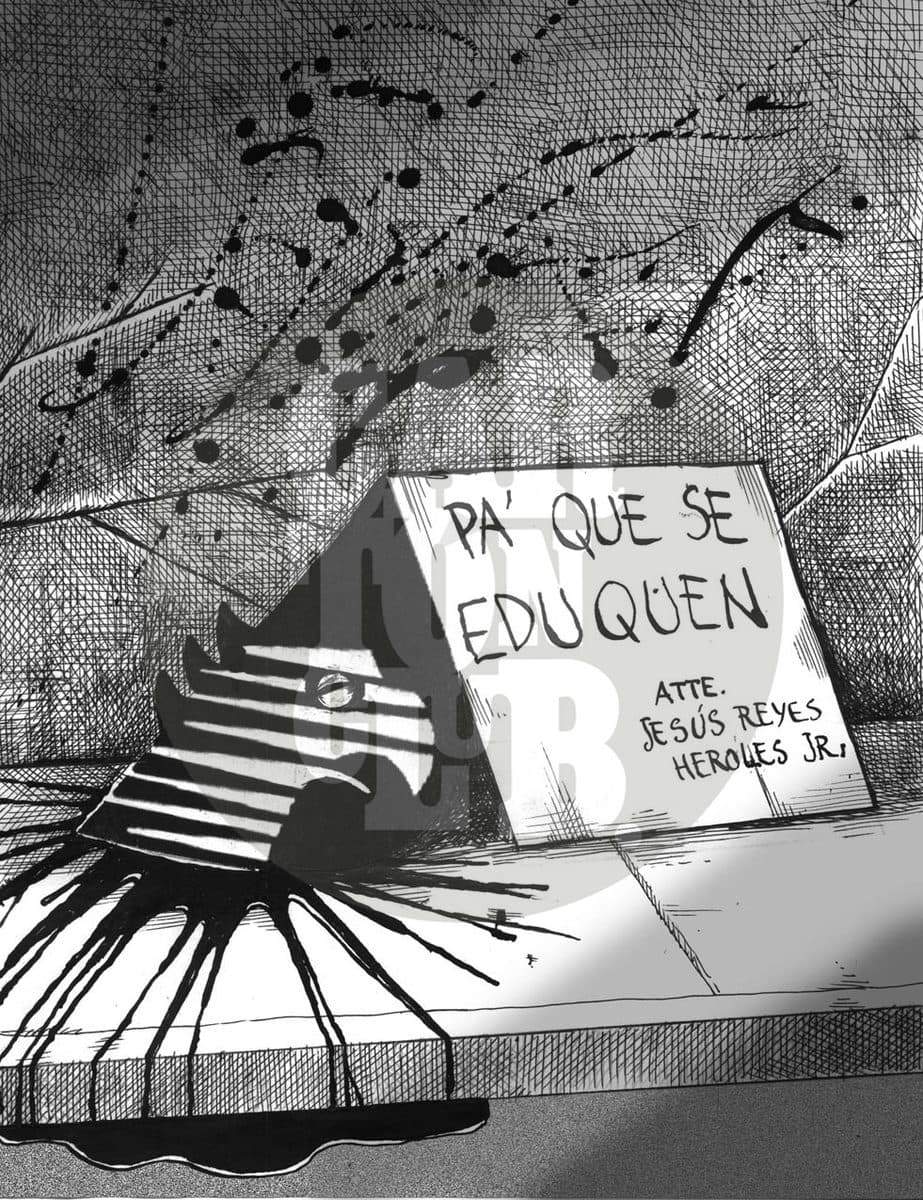 La quiebra técnica de pemex, cartón de El Fisgón