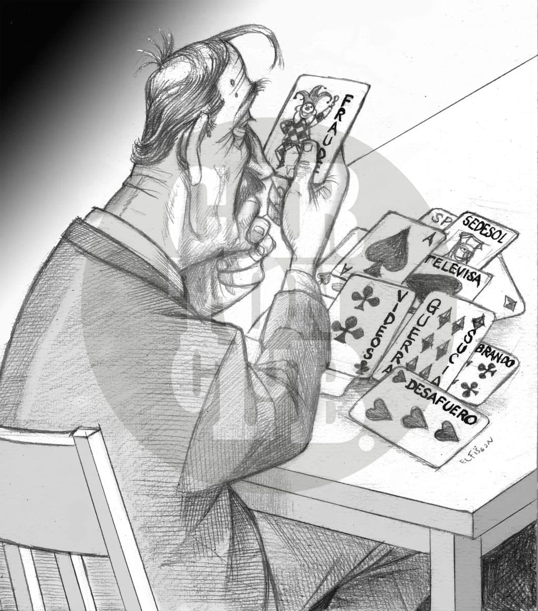 La última carta, cartón de El Fisgón
