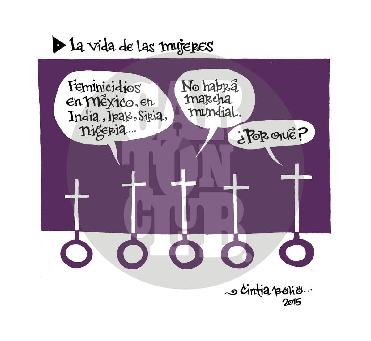 La Vida de las Mujeres, cartón de Cintia Bolio