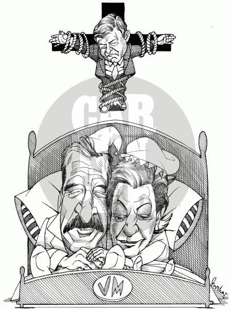 Las buenas conciencias, cartón de Rocha