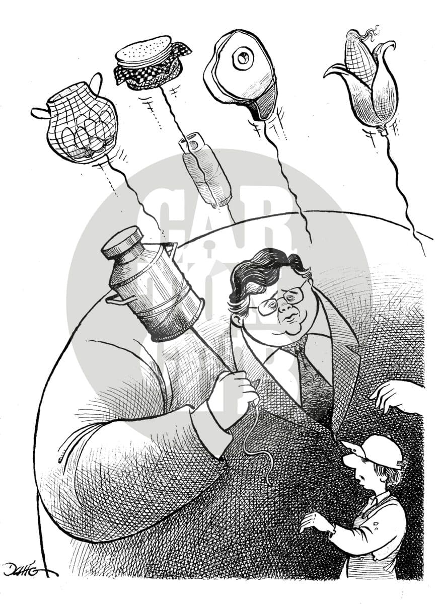 Leche al alcance, cartón de Darío Castillejos