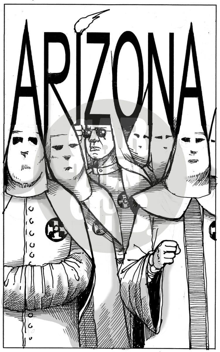 Ley antiinmigrantes, cartón de El Fisgón