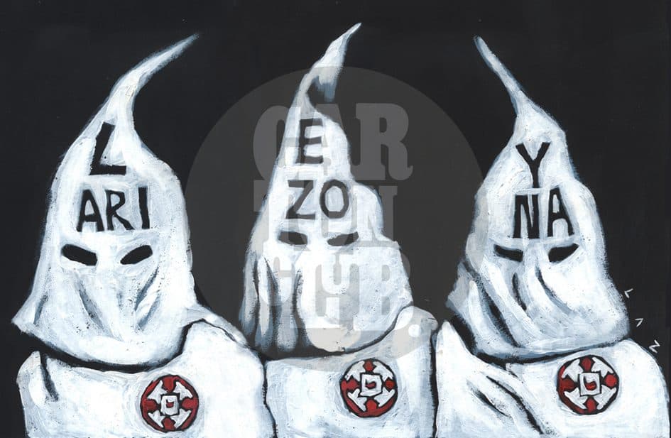 ley arizona, cartón de Laz