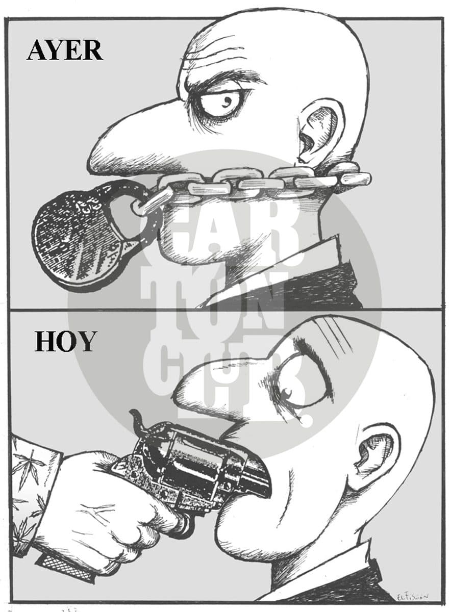 Libertad de expresión en México, cartón de El Fisgón