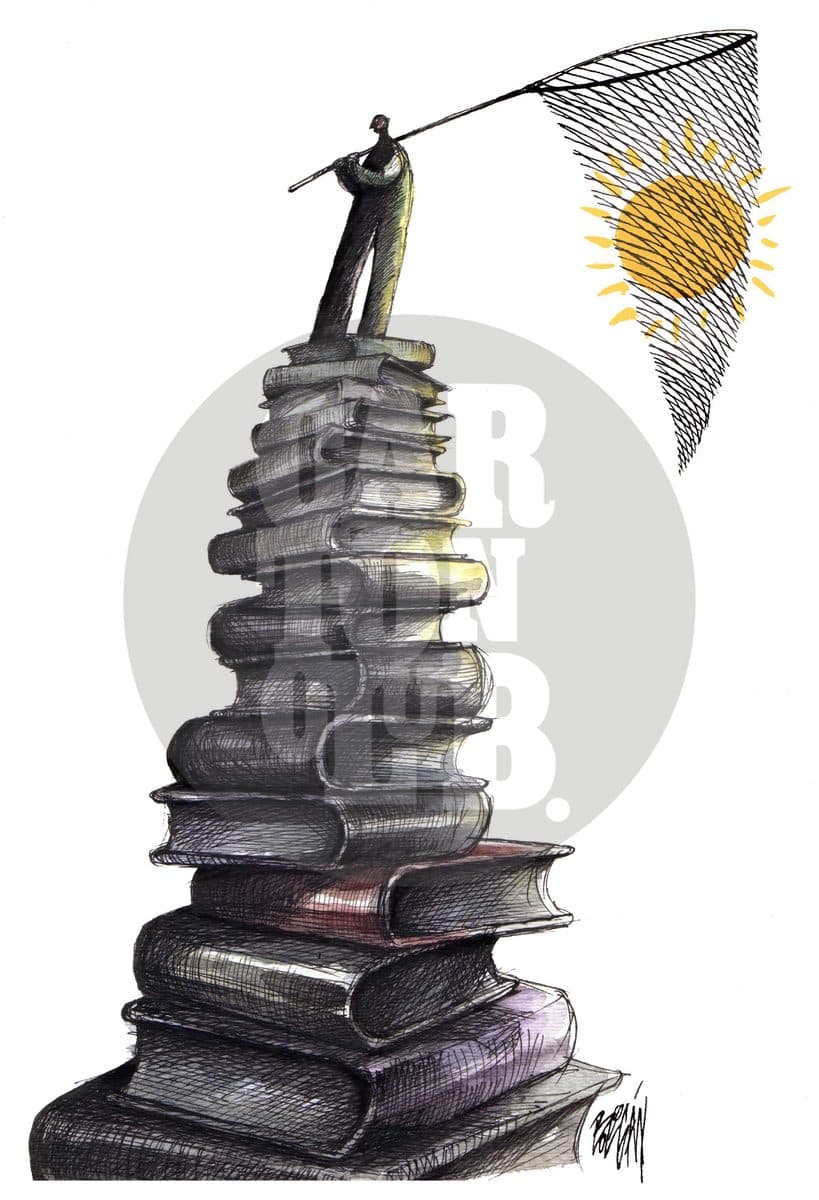 Libros, cartón de Ángel Boligán