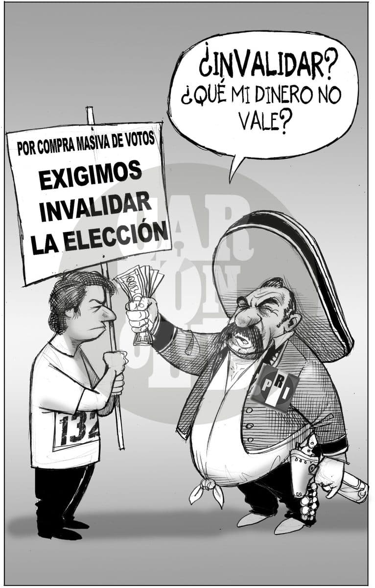 Lo nuevo y lo viejo, cartón de El Fisgón
