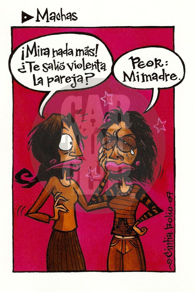 Machas, cartón de Cintia Bolio