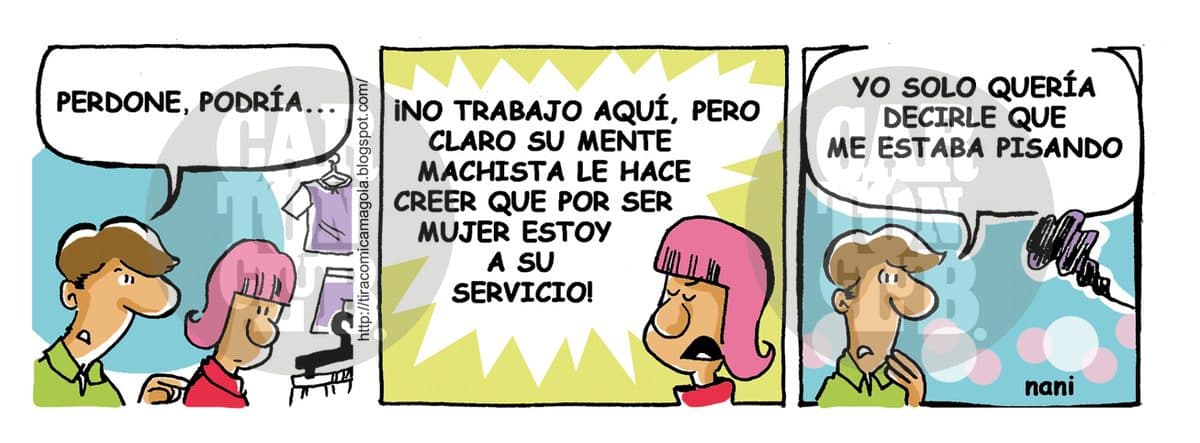 magola 436, cuidado con las feministas, cartón de Nani