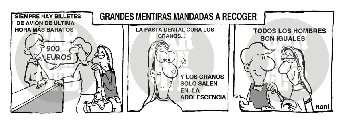 magola 716, mentiras, cartón de Nani