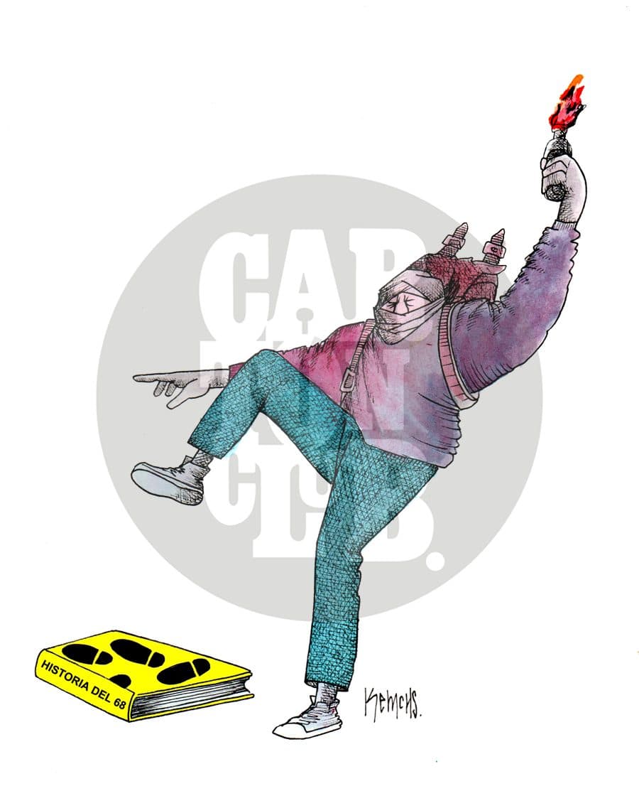 Manchas a la legitima historia, cartón de Kemchs
