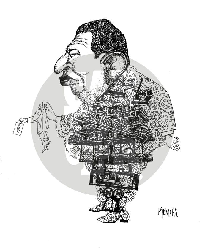 Maquinaria chavista, cartón de Kemchs