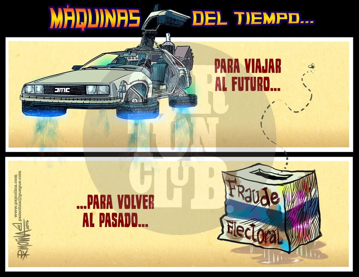 Máquinas del tiempo..., cartón de PxMolina