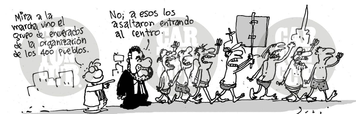 Marchantes, cartón de Garci