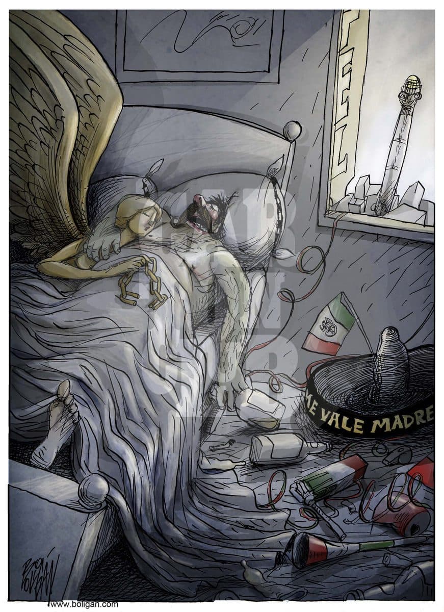 Me vale..., cartón de Ángel Boligán