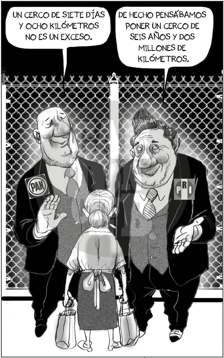 Medidas de Seguridad, cartón de El Fisgón