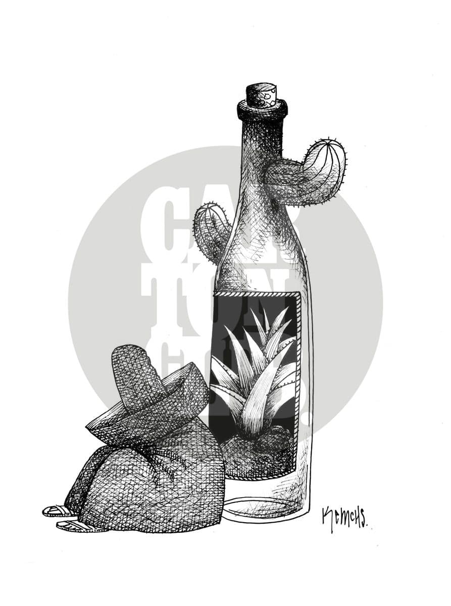 Mes patrio, cartón de Kemchs