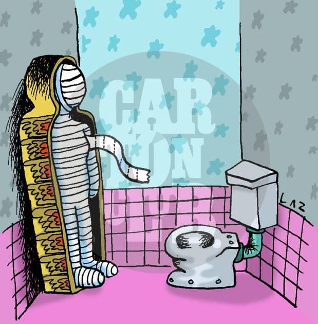 Momia, cartón de Laz