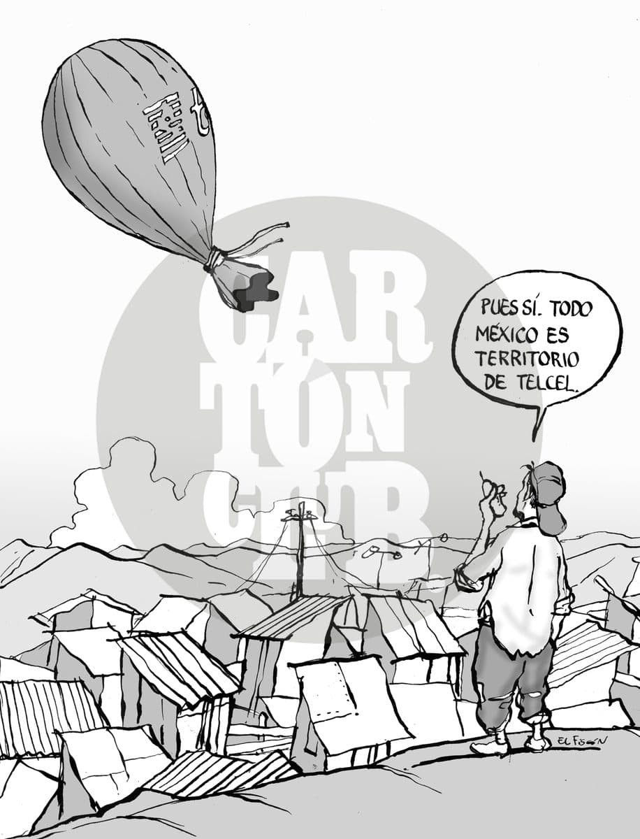Monopolios nacionales, cartón de El Fisgón