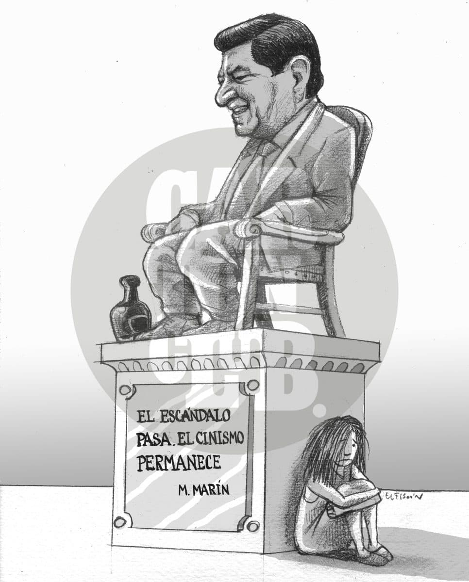 Monumento a la impunidad, cartón de El Fisgón