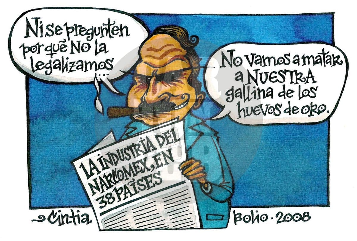 ¡Mota-cola!, cartón de Cintia Bolio