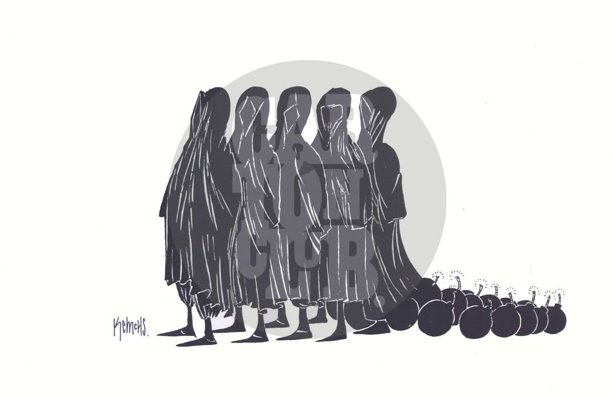 MUJER AFGANA, cartón de Kemchs
