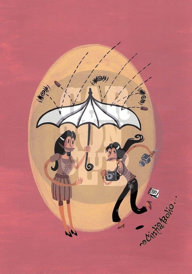 Mujeres Periodistas, cartón de Cintia Bolio