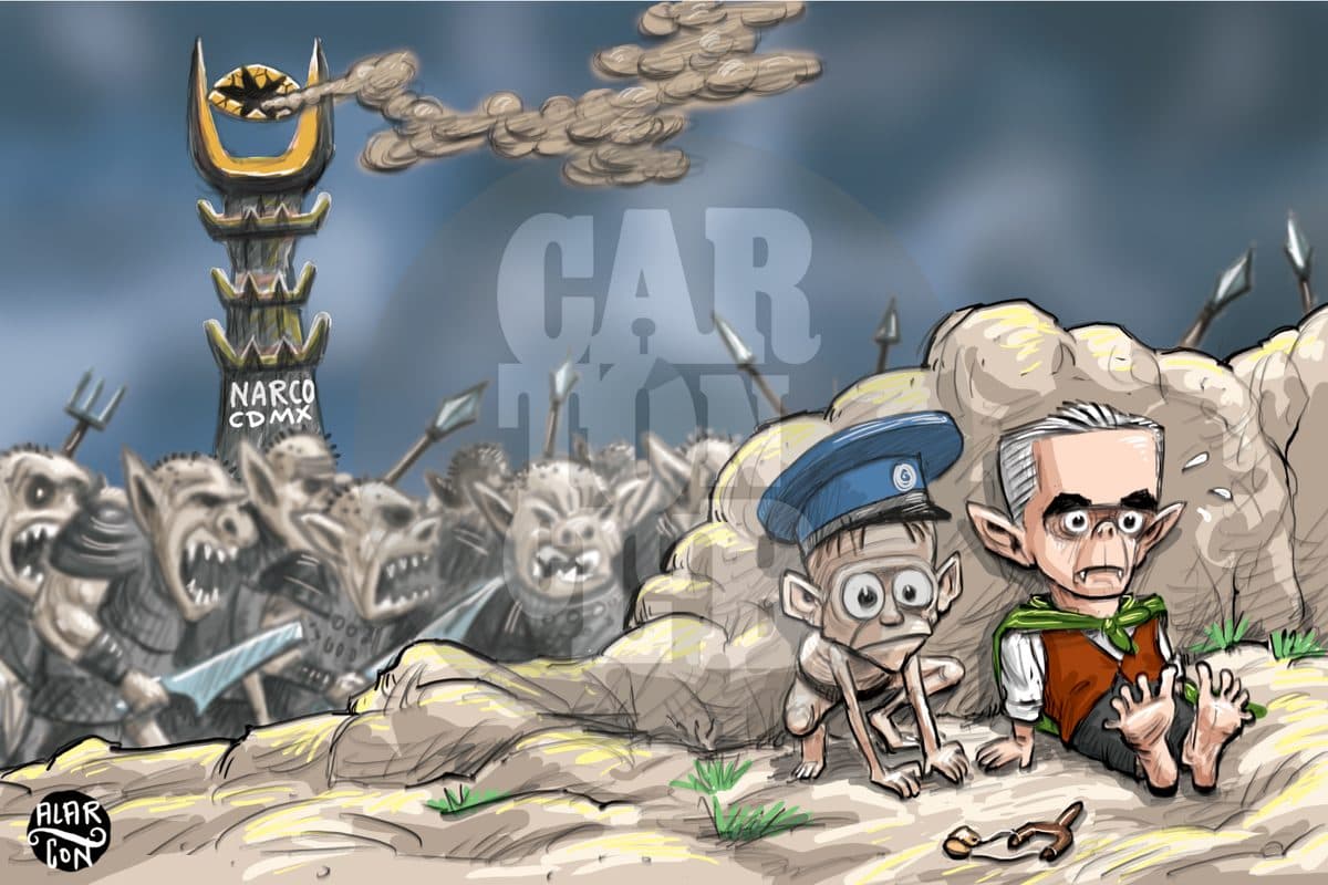 Narco CDMX, cartón de Alarcón