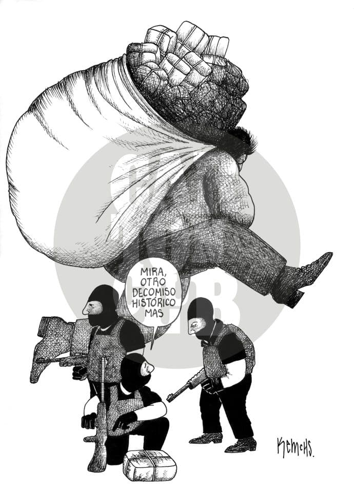 Narcos, cartón de Kemchs