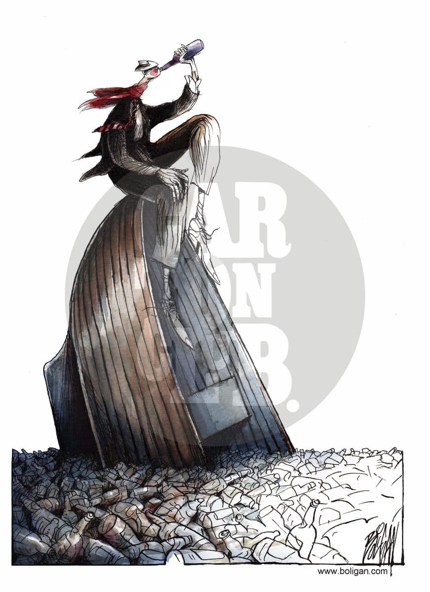 Naufragio, cartón de Ángel Boligán