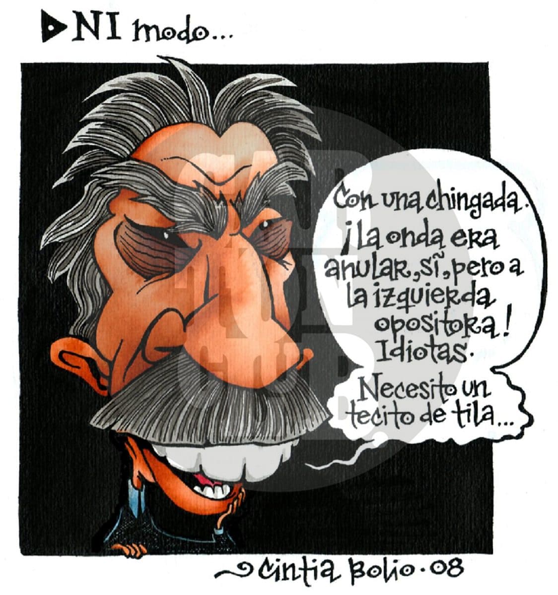 NI modo..., cartón de Cintia Bolio